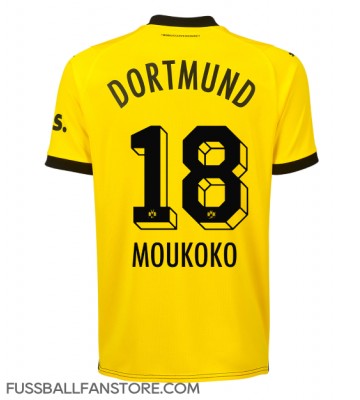 Borussia Dortmund Youssoufa Moukoko #18 Replik Heimtrikot 2023-24 Kurzarm